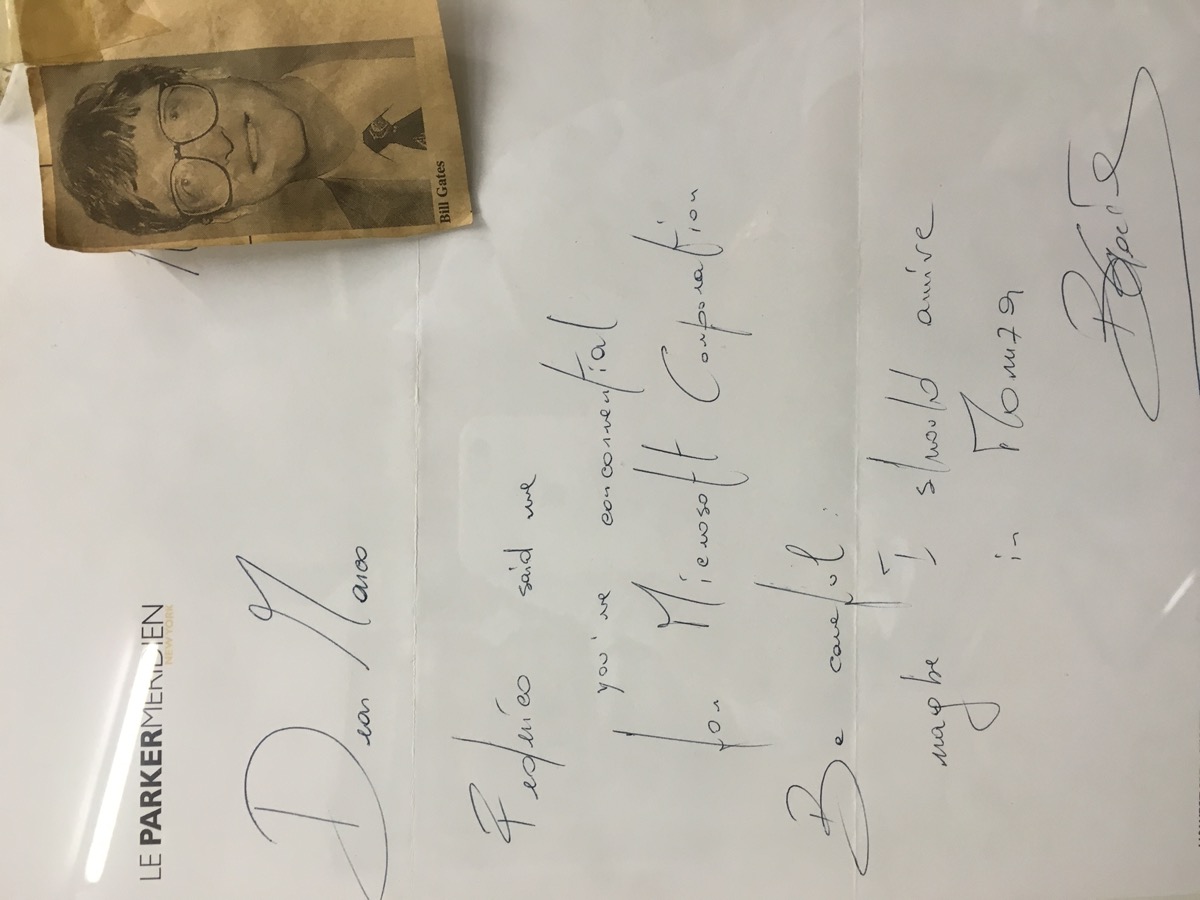 Dedica su carta Le Parker Meridien New York collegata a Microsoft Corporation